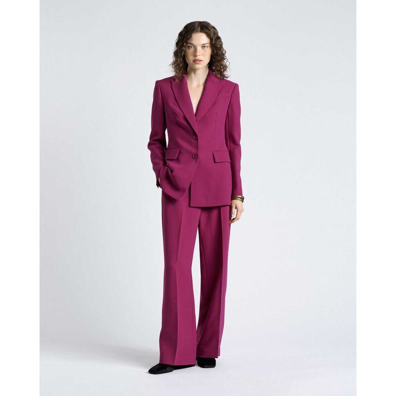 Cue Magenta Double Weave Tailored Blazer image number 3